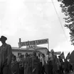 Folknykterhetens dag. Demonstrationståg till Boulognerskogen. År 1949. Reportage för Gefle Dagblad.