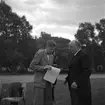 Borgarskolan och Högre Handelsinstitut avslutning. 10 juni 1949.