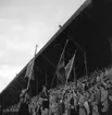 Svenska Flaggans Dag festligheter på Strömvallen. 6 juni 1949.