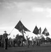 Svenska Flaggans Dag festligheter på Strömvallen. 6 juni 1949.