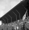 Svenska Flaggans Dag festligheter på Strömvallen. 6 juni 1949.