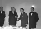 Postkontor medaljutdelning i lunchrummet. 15 november 1949.