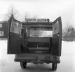 Jeep personbil med registreringskylt U 6836. 1947. Kungliga Vattenfallsstyrelsen Förrådskontoret, Stockholm C.