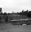 Gävle Folkets park, reklamskyltar och reklampelare. 1947.