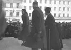 Kronprinsparet Gustav Adolf och Louise på besök i Gävle 1935.