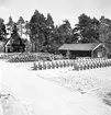 Uppställningsplats för cementrör. Skånska Cement AB, Valbo. 27 maj 1946.