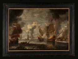 Strid mellan holländska och spanska fartyg