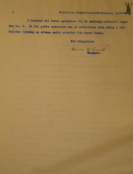 gammelt dokument folldal verk