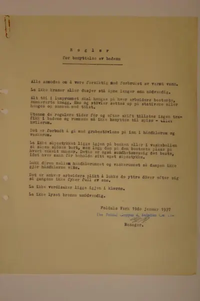 gammelt dokument folldal verk