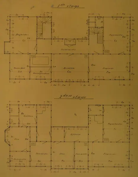 gammelt dokument folldal verk plantegninger