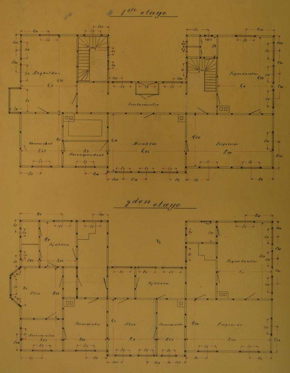gammelt dokument folldal verk plantegninger