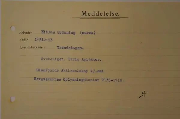 gammelt dokument folldal verk