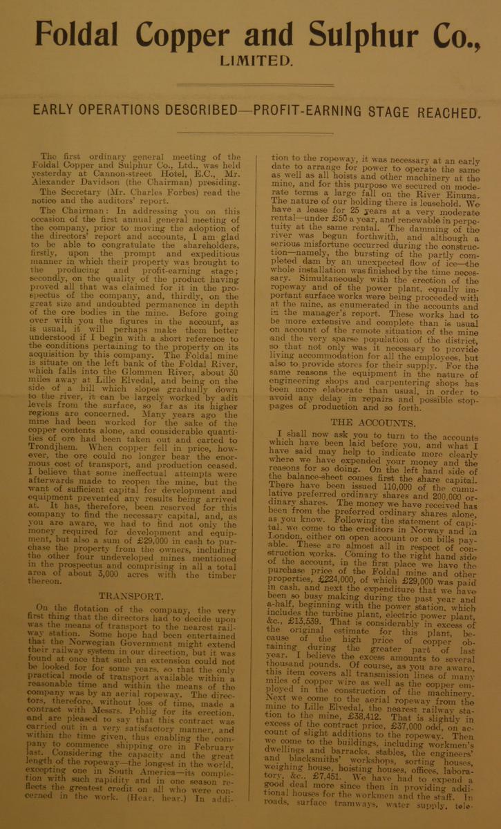 gammelt dokument folldal verk