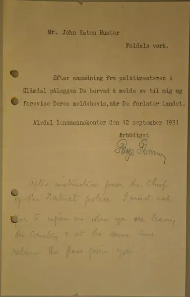 gammelt dokument folldal verk