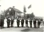 Svenssons bröllop med tärnor och marskalkar  i Tibbhult 1916.


Foto: Berners samling, Hjorteds hembygdsför.