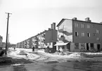 Nybyggnad i kvarteret  Plantskolan. Brändströmsgatan västerut från Engelbrektsgatan.