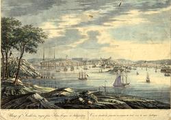 Utsigt af Stockholm, tagen från Södra bergen åt Saltsjösidan