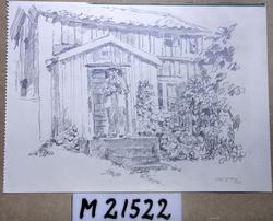 Båtsmansbacken, Växjö [Blyertsteckning]