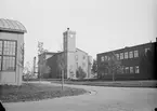 Byggnader på CVM, Centrala verkstaden Malmslätt, 1940-1950-tal. Kanslihus och hallar.