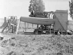 Motorprov av motor Daimler Benz 605 på Centrala verkstaden M