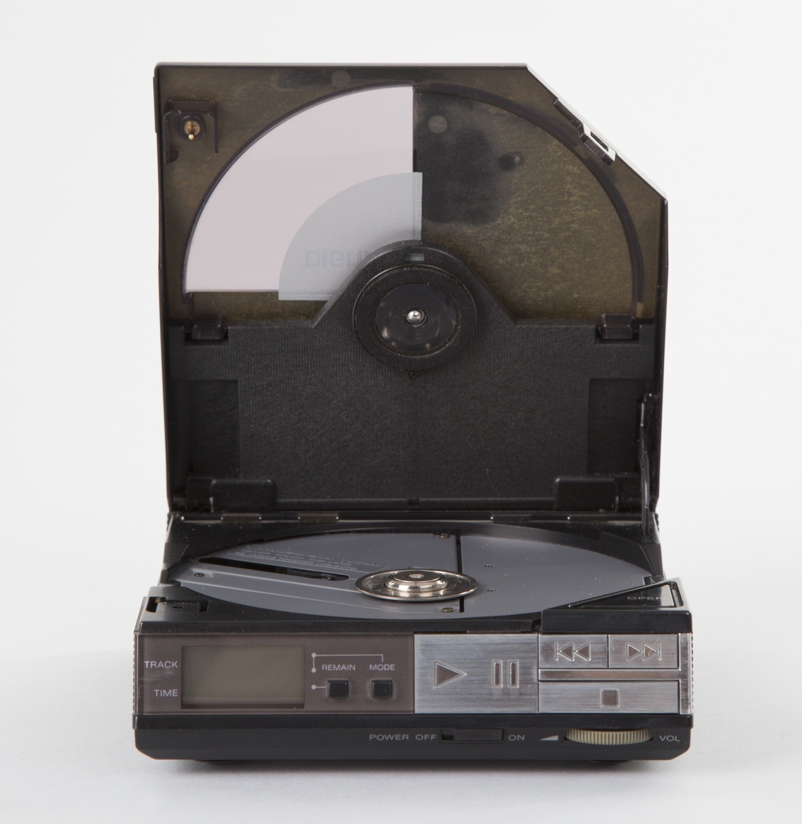 16-bits CD-spiller i sort plastkabinett med ekstern strømforsyning.