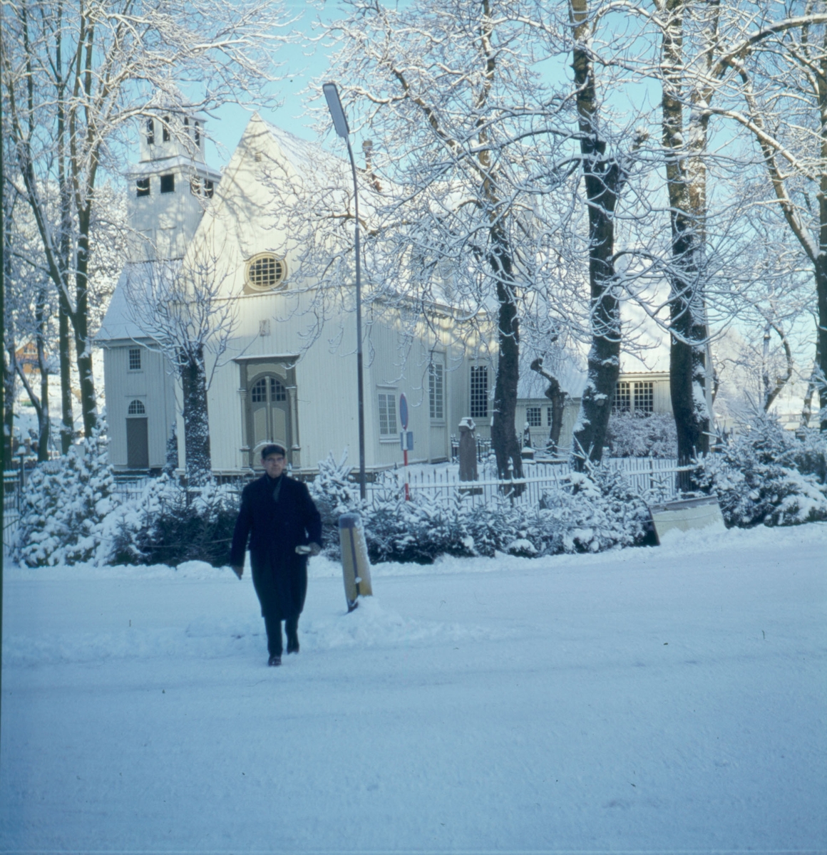 Vinter ved Egersund kirke