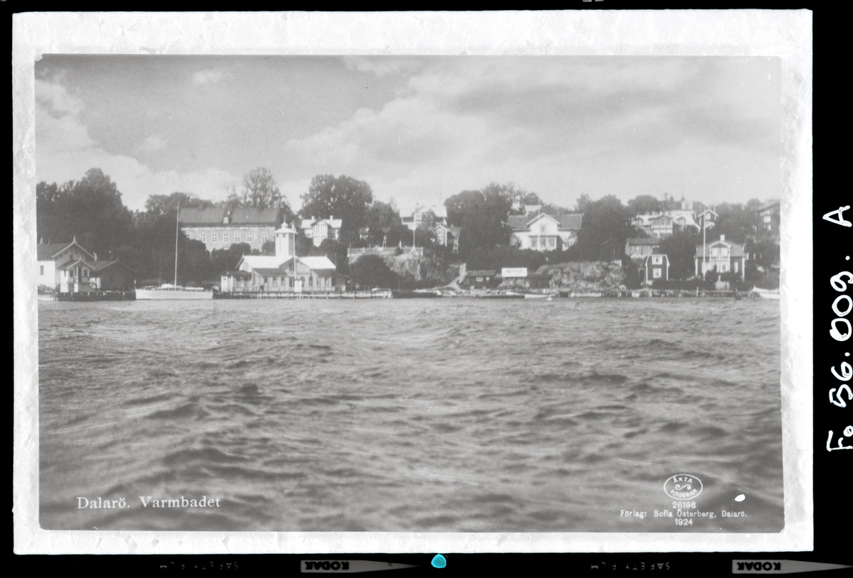 Gamla Dalarö. Utsikt över fiskarhamnen Dalarö år 1924.