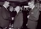 Telemuseums 25-årsjubileum 1962. Sterky, Brander, Malmgren, Pehrson.