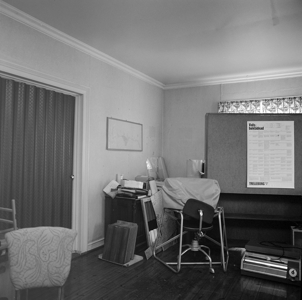 Klevfos Industrimuseum, Klevbakken, Ådalsbruk, Løten. Kontorbygningen, interiør, Hasselbakken.