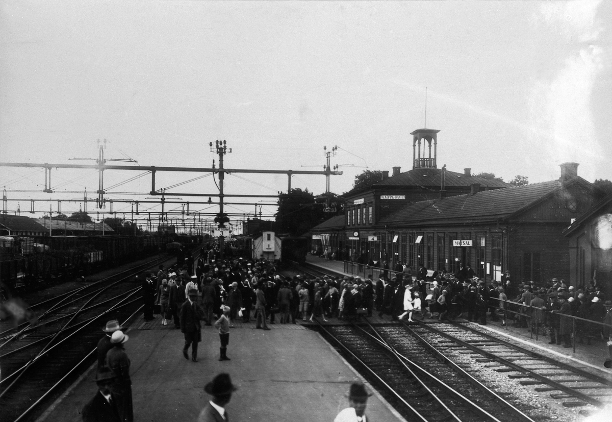 Falköping-Ranten. Bangården, foto sommaren 1928.