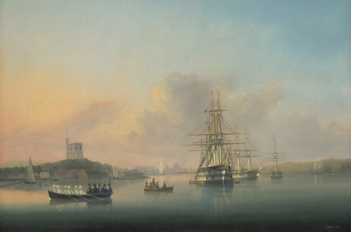 Linjeskepp och fregatter vid skeppsholmen