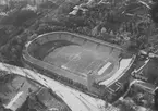 Flygbild av Stockholms stadion vid slutet av 1920-talet.