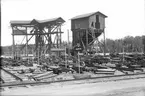 Ämnesupplaget i verket. Nya systemet med skyltar. Fotograferat på begäran av ingenjör Norbeck, tidsstudieavdelningen i Forsbacka, den 25 maj 1945.