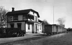 Järnvägsstationen i Bergsjö, 1928.