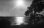 Solreflexer på Storsjön. Foto 1938.