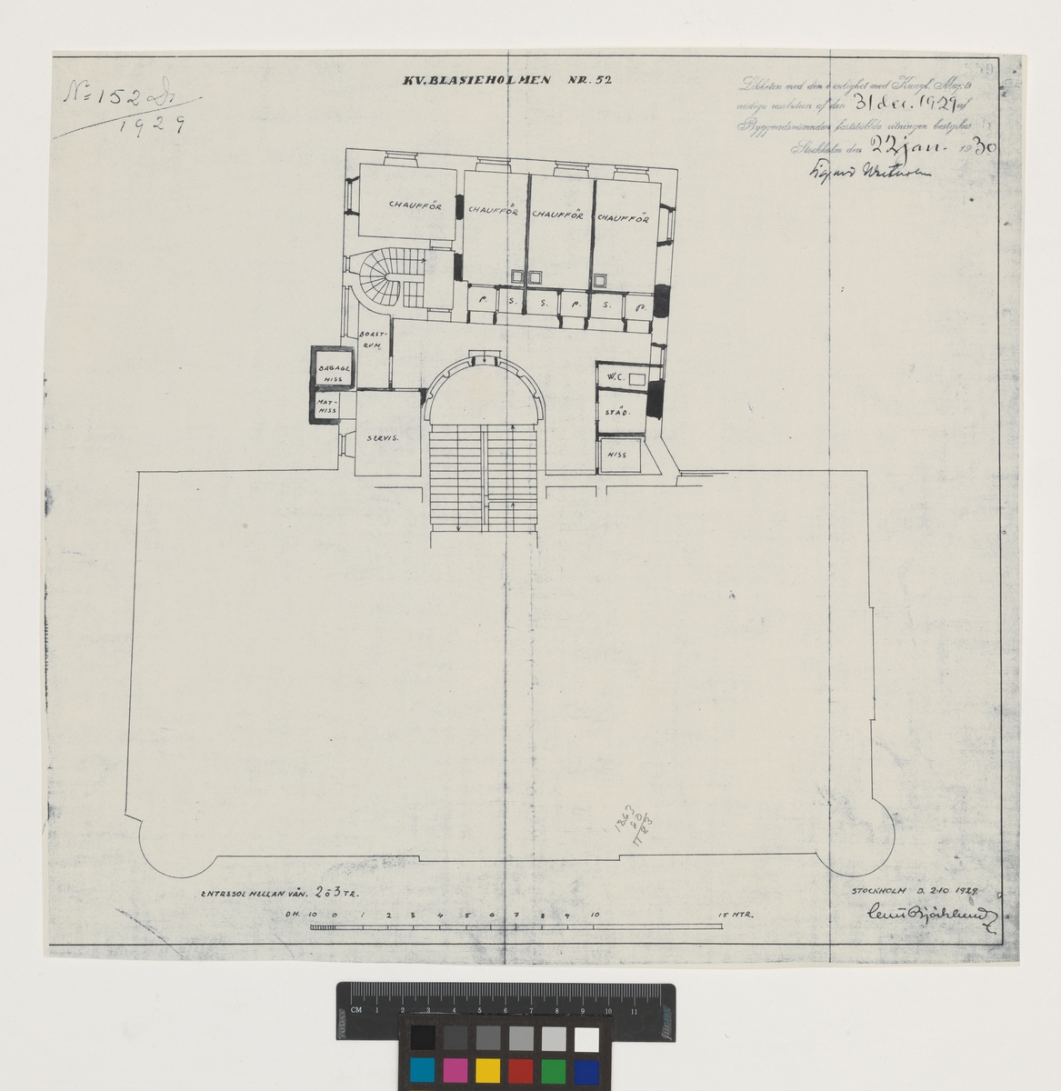 Kv. Blasieholmen nr 52
Entresol mellan vån. 2 & 3tr.