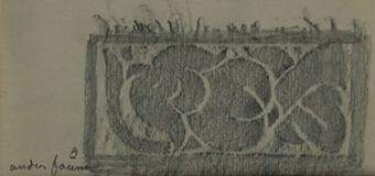 Dekorativa mönster (kalkering från museets stenbord)