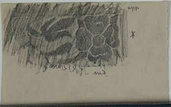 Dekorativa mönster (kalkering från museets stenbord)