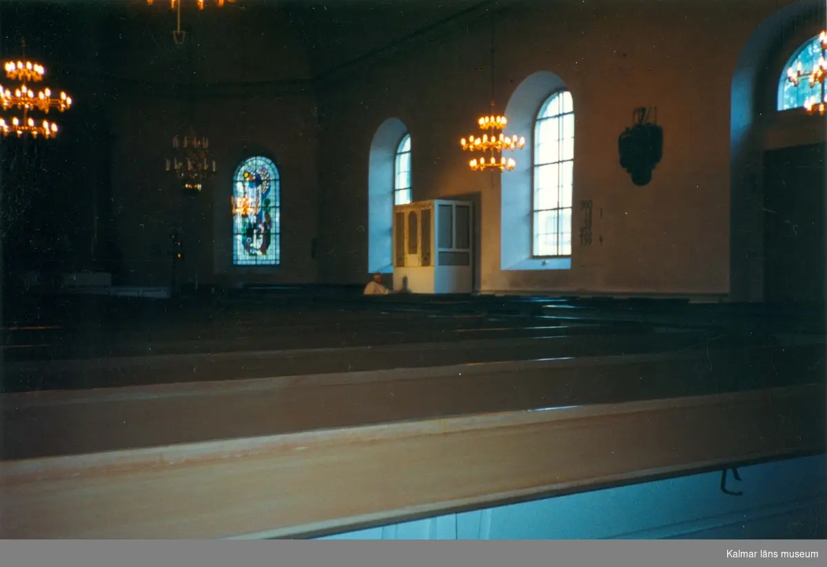 Interiör i Kristdala kyrka.