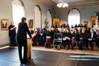 Vänersborgs museum, hissinvigning. Peter Johansson föreläser om tillgången till ett kulturarv.