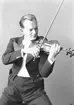 Erik Sjöqvist, kapellmästare och violinist i Lac Rameau´s kvartett. September 1936.