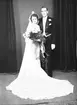 Sixten och Elisabet (Lisa) Tjulin. Brudpar. Den 6 november 1937.
