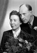 Brudparetet Gunnar Lindgren. 25 november 1944. Ljusne kontoret.