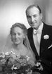 Brudparet Pedersen, Staketgatan 51, Gävle. 9 december 1944.