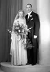 Brudparet Pedersen, Staketgatan 51, Gävle. 9 december 1944.