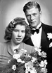 Brudparet Arne Wahlén, Brunnsgatan 74 A, Gävle. 12 maj 1947.