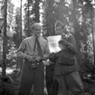 Vägbygge några mil norr om Storvik. Augusti 1950. Reportage för Gefle Dagblad och Norrlands-Posten.