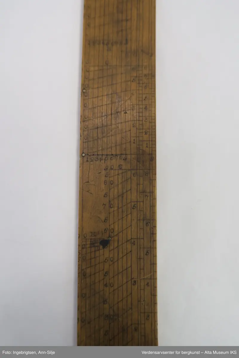 Trestav som er formet som en linjal eller regnestav. Günterstaven er en regnestav brukt til å beregne posisjon ved astronomisk navigasjon. Det er en logaritmisk regnestav for navigasjon.