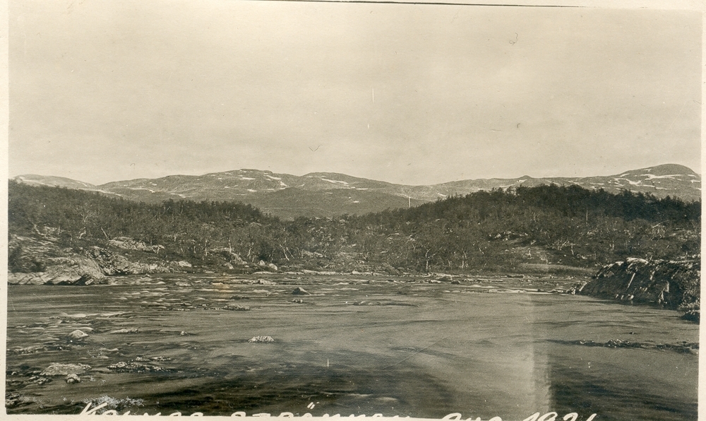 Landskap, fjell, elv eller bekk.