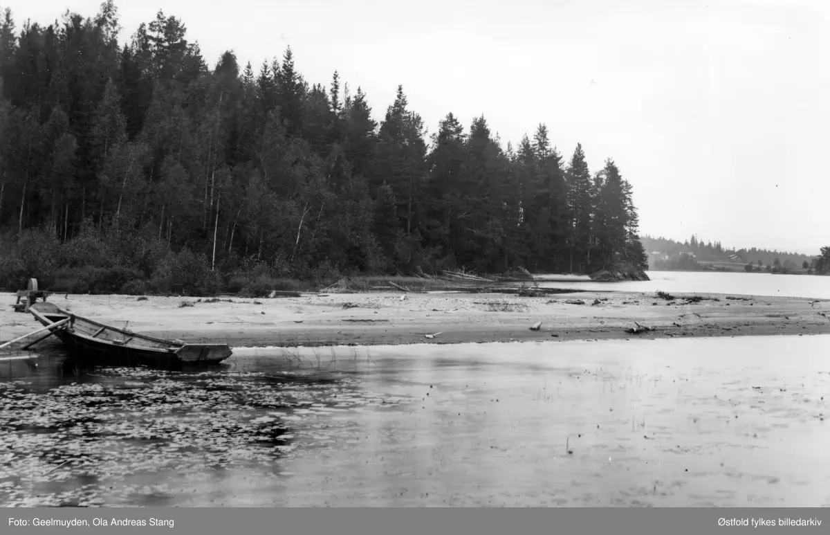 Strand i Rømskog, ca. 1890.